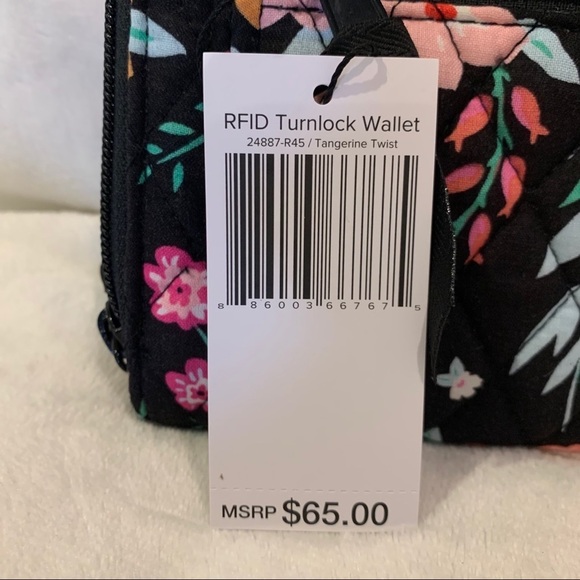 NWT RFID Turnlock Wallet in Tangerine Twist​​​ - Picture 4 of 4
